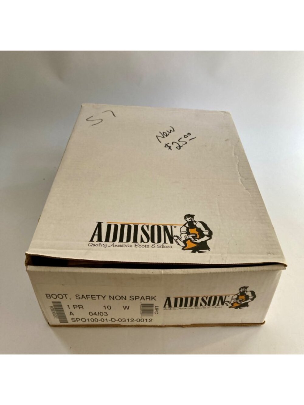 Addison Men's Steel Toe Safety Non-Spark Combat Boot Size 10W Black Leather NEW - Picture 8 of 8